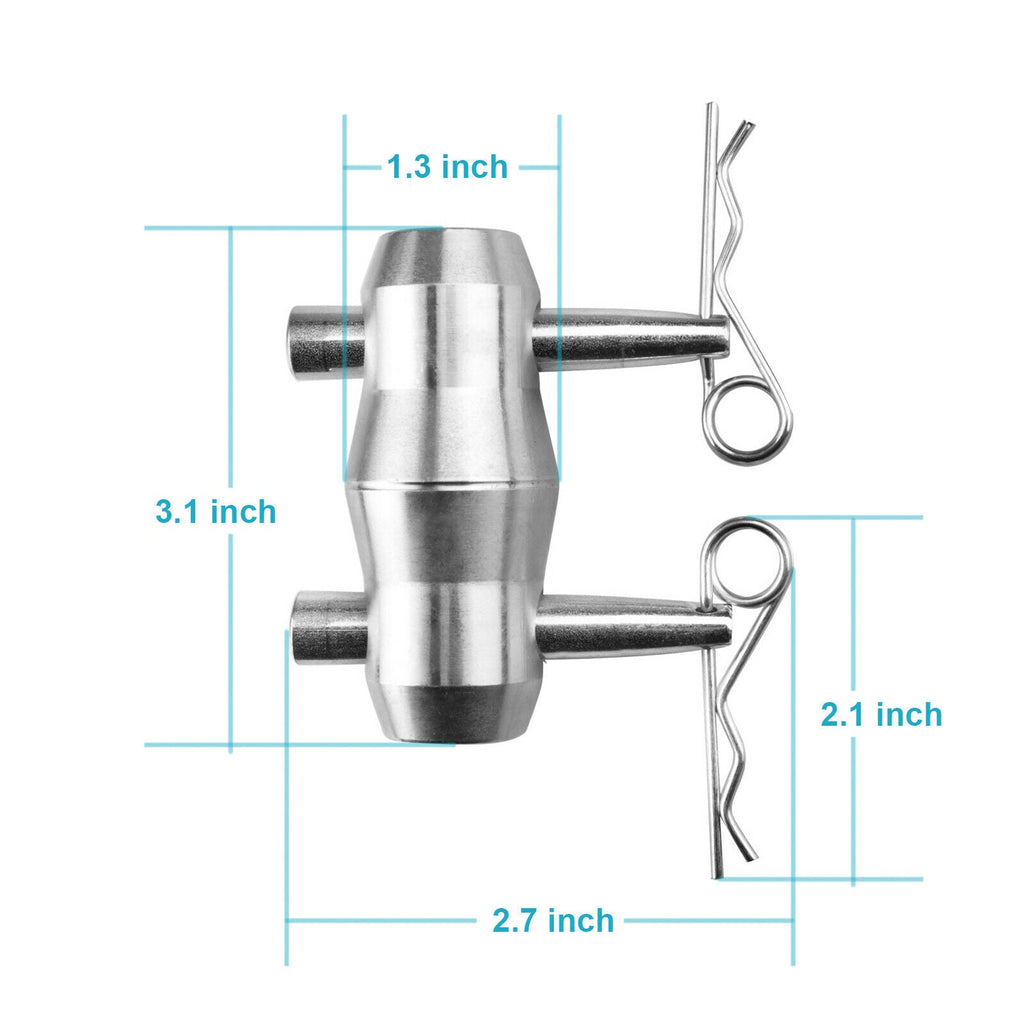 4 Sets Double Ended Conical Coupler Stage Truss Fittings fit Pipe 50mm