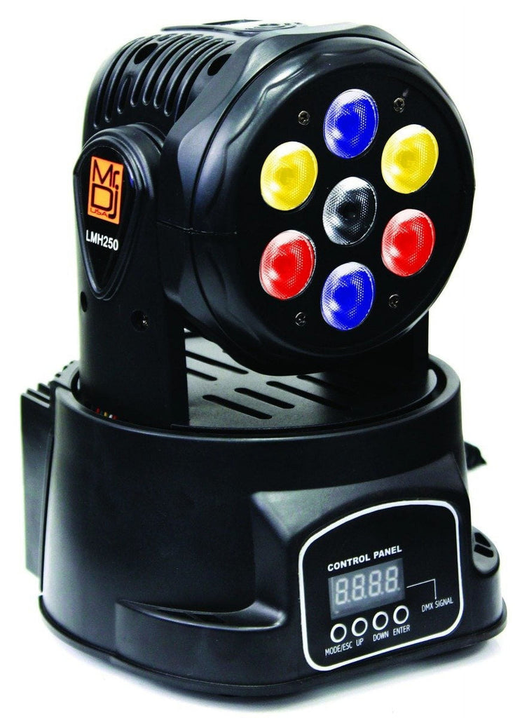 4 MR DJ LMH250 100W RGBW 7-LED Moving Head DJ Light