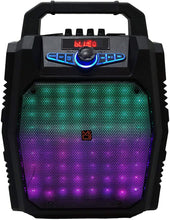 Load image into Gallery viewer, MR DJ PARTYROCK 8&quot; Portable Powerful PA Bluetooth Speaker Karaoke Machine Battery Powered FM USB/Micro SD Card &amp; LED Party Light