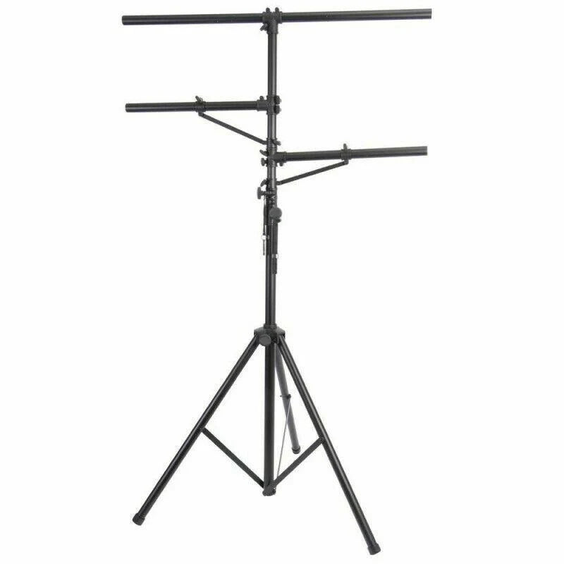 MR DJ LS-300 Heavy-Duty DJ Light Stand w/ Two Fixture Arms & T-Bar