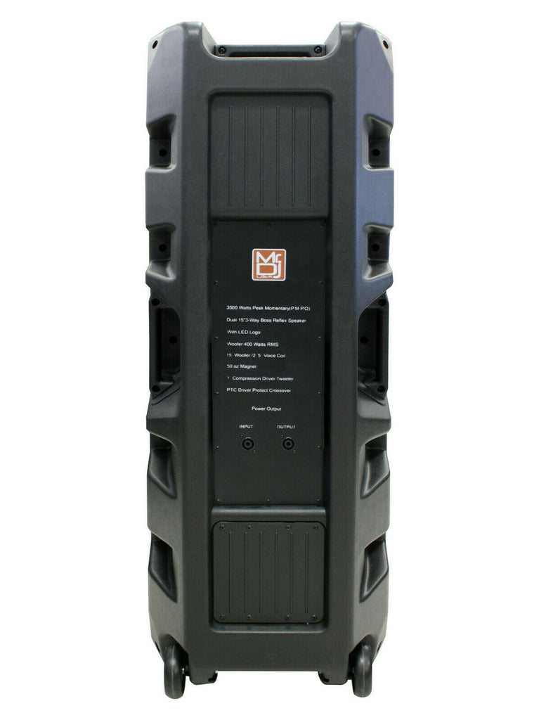 MR DJ PRO215S PRO PA DJ Dual 15” 3-Way Full-Range Passive DJ PA Multipurpose Live Sound Loudspeaker