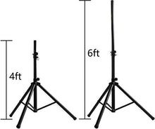 Load image into Gallery viewer, 4 MR DJ SS300B Pro Audio DJ Heavy Duty Tripod Speaker Stands