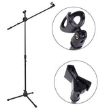 MR DJ MS-500 Universal Heavy-Duty Tripod Microphone Stand with Mic Holder Clips