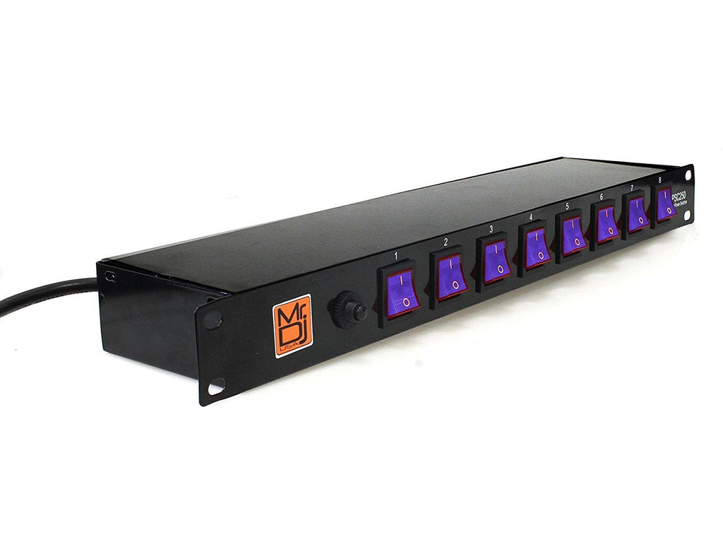 MR DJ PSC350 Power Switcher Surge Protectors <br/>Rack Mountable 8 Port Power Switcher Surge Protectors ON / OFF Power Center