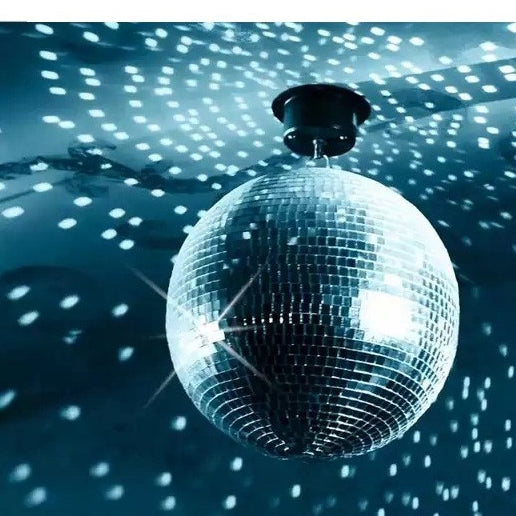 MR DJ MB30 30" mirror ball covered in high quality 1/4-inch mirrored glass + mirror ball motor